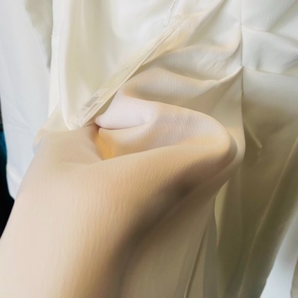 BRAND NEW silky shirt dress - white - Picture 5 of 8